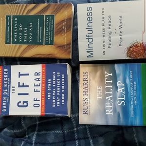 Four self help paperback books, in acceptable to very good condition.